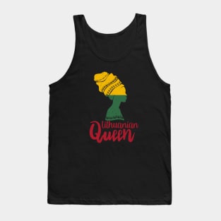 Lithuanian Queen Lithuania Flag Afro Roots Tank Top